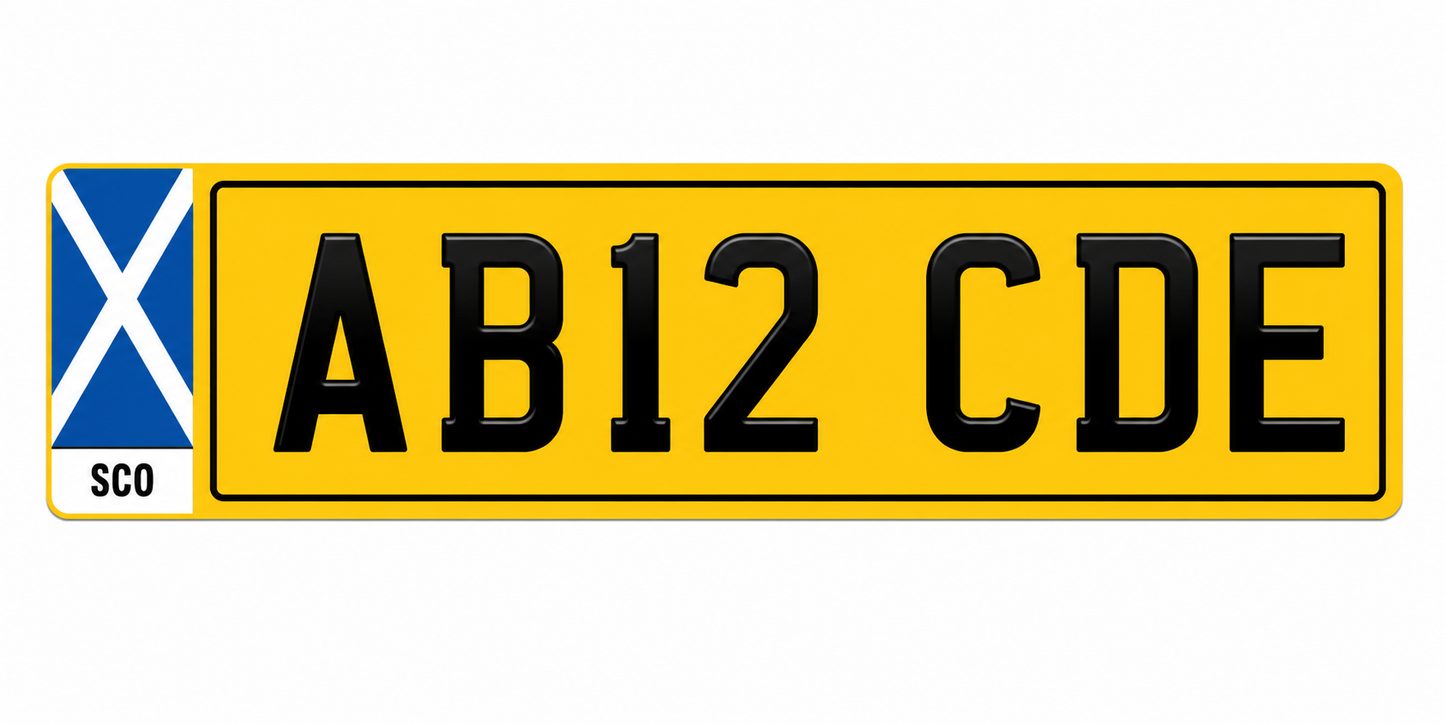 British Standard Compliant Printed Number Plates