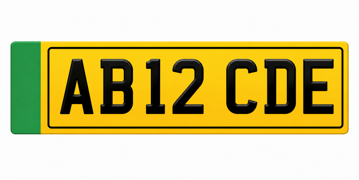 British Standard Compliant Printed Number Plates
