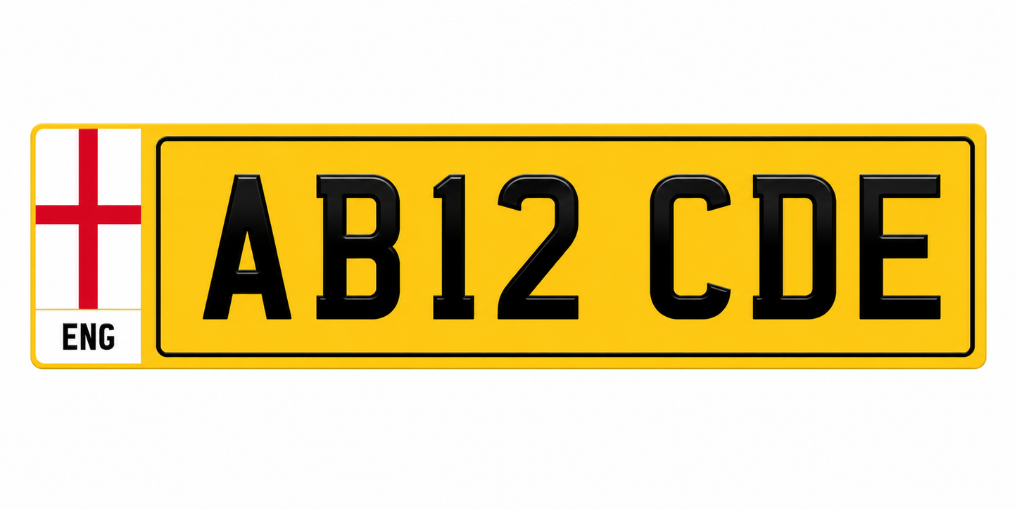 British Standard Compliant Printed Number Plates
