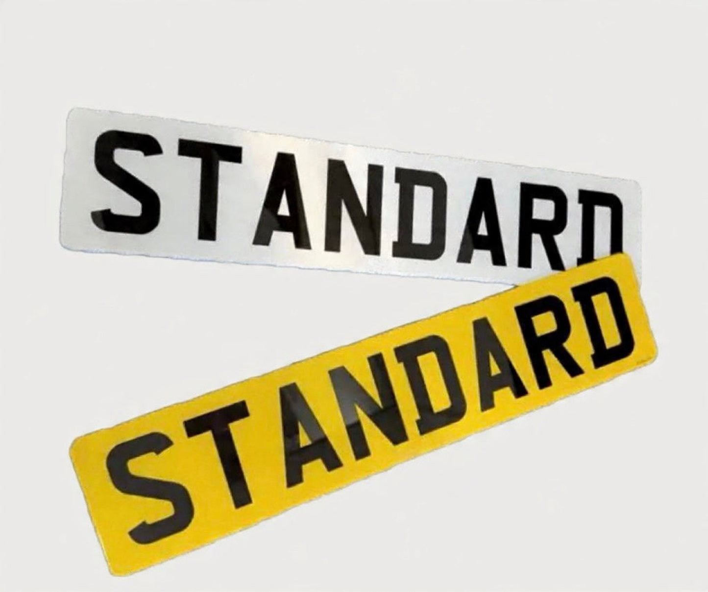 British Standard Compliant Printed Number Plates
